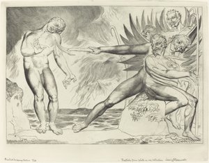 Le Cercle des Officiels Corrompus; les Diables Tourmentant Ciampolo - William Blake