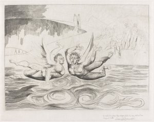 Le Cercle des Officiels Corrompus; les Diables se Battant - William Blake
