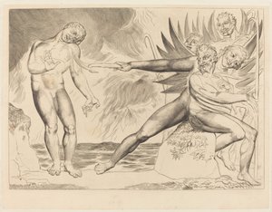 Le Cercle des Officiels Corrompus; les Diables Tourmentant Ciampolo - William Blake