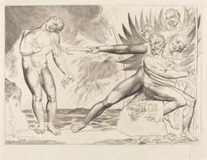 Le Cercle des Officiels Corrompus; les Diables Tourmentant Ciampolo - William Blake