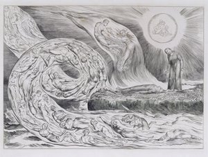 Le Cercle des Luxurieux, illustrations de la Divine Comédie de Dante - William Blake