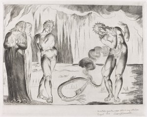 Le cercle des voleurs, Buoso Donati attaqué par le serpent - William Blake