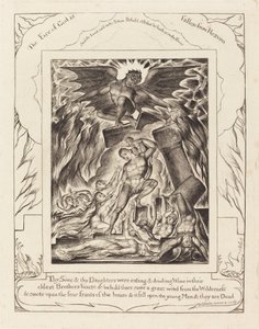 La destruction des fils de Job - William Blake