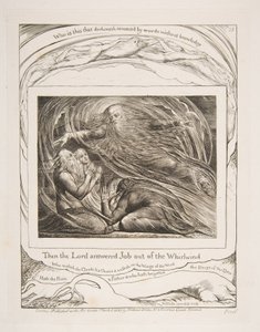 Le Seigneur Répondant à Job du Tourbillon, des Illustrations du Livre de Job, 1825-26 - William Blake