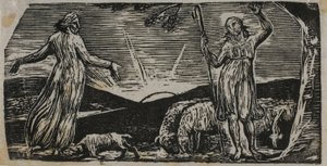 Thenot réprimande Colinet, des Pastorales de Virgile - William Blake