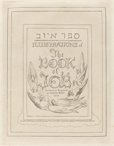 Page de titre des illustrations gravées du Livre de Job - William Blake