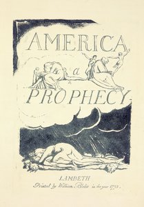 Page de titre de "America, A Prophesy", milieu des années 1790 - William Blake