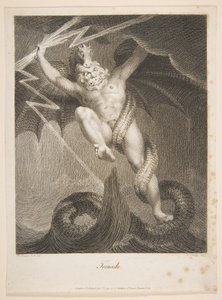 Tornade-Zeus combattant Typhon, Erasmus Darwin, Le Jardin Botanique, 1er août 1795 - William Blake