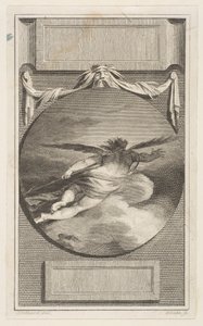 Figure ailée volant à travers les nuages, vers 1780-87