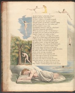 Les Pensées Nocturnes de Young, Page 4, "Quoi, bien que mon âme ait suivi des mesures fantastiques" - William Blake