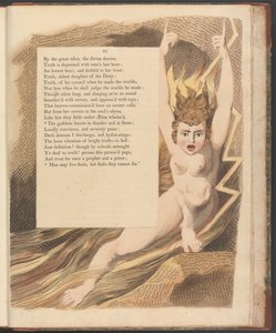 Les Pensées Nocturnes de Young, Page 95, La déesse éclate en tonnerre et en flammes - William Blake