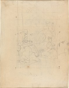 Le rêve de la reine Katherine (recto) - William Blake after Henry Fuseli