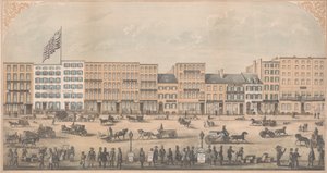 Vue de Park Place, New York, de Broadway à Church Street, côté nord, A.D. 1854 - William Boell