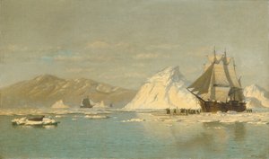 Au large du Groenland—Baleinier cherchant des eaux libres - William Bradford