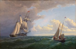 Baleinier au large de Vineyard--Outward Bound - William Bradford