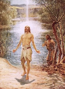 Le Christ baptisé par Jean-Baptiste - William Brassey Hole
