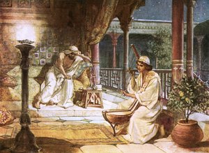 David jouant de la harpe devant Saül - William Brassey Hole