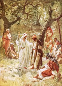 Jésus demandant à ses disciples qui les gens disent qu