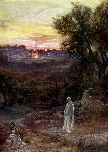 Jésus sur le mont des Oliviers