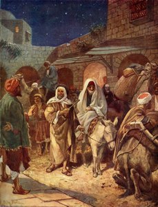 Marie et Joseph entrent à Bethléem - Bible - William Brassey Hole