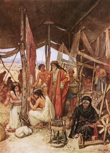 Moïse inspectant le tissage et la broderie des tentures du Tabernacle - William Brassey Hole