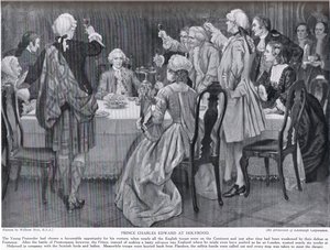 Prince Charles Edward à Holyrood, illustration de 