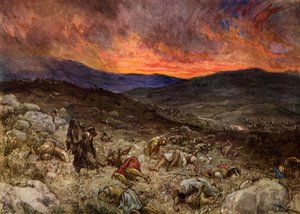 La mort de Saül à Gilboa - Bible - William Brassey Hole
