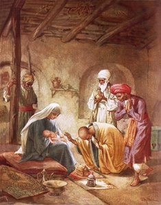 Trois rois adorant le Christ
