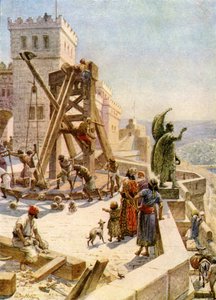 Ozias érige des machines de guerre sur les murs - Bible - William Brassey Hole