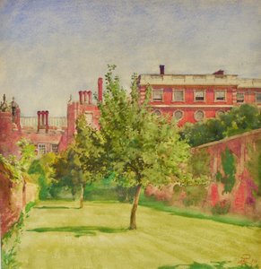 Hampton Court depuis le jardin privé - William Bruce Ellis Ranken