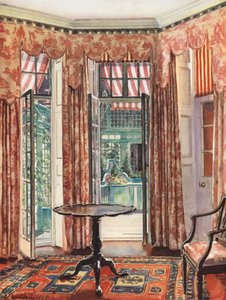 Décoration intérieure : Une pièce londonienne en tons de rouge - William Bruce Ellis Ranken