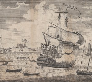 Vue du château William près de Boston en Nouvelle-Angleterre - William Burgis.
