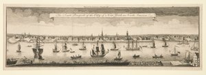 La vue sud de la ville de New York en Amérique du Nord - William Burgis