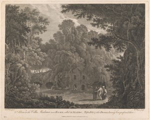 Vue dans la Villa Madama, près de Rome, appelée Il Teatro