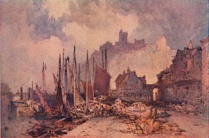 Marché aux poissons sur le quai, port de Folkestone, c1885 - William Callow