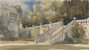 Escalier de jardin, Haddon Hall - William Callow