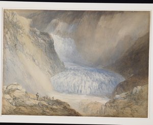 Glacier du Rhône et le Galenstock, de la route du col de la Furka - William Callow