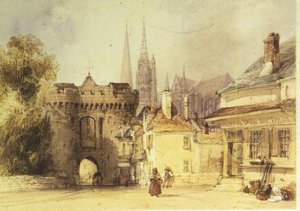 La porte Guillaume, Chartres - William Callow
