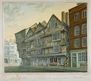 Maisons au coin de Chancery Lane et Fleet Street, City of London - William Capon