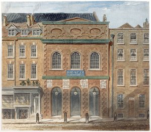 Le premier opéra de Haymarket, incendié en 1789 - William Capon