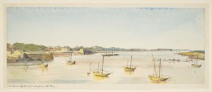 Rivière Taptie, Surat depuis le fort (bateaux) - William Carpenter