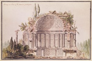 Dessin architectural pour le mausolée de Frederick, Prince de Galles (1707-51), c.1751 - William Chambers