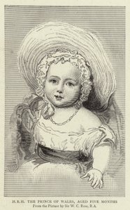 S.A.R. le prince de Galles, âgé de cinq mois (gravure) - William Charles (after) Ross