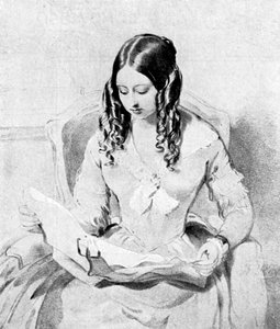 La reine Victoria lisant des dépêches, vers 1840