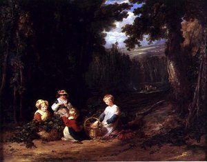 Jeunes enfants cueillant du houblon, vers 1835 - William Collins