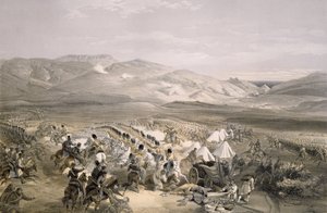 Charge de la brigade de cavalerie lourde à la bataille de Balaclava le 25 octobre 1854, gravée par E. Walker, pub. 1855 - William Crimea Simpson