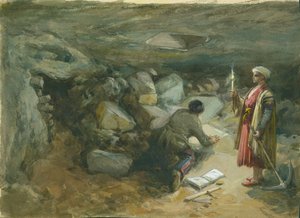 Citerne taillée dans la roche sous l