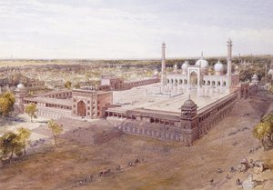 La mosquée Jami, Delhi, 1864 - William Crimea Simpson