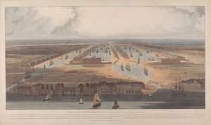 Vue sur les docks de West India - William Daniell