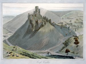 Château de Corfe, Dorset, 1823 - William Daniell